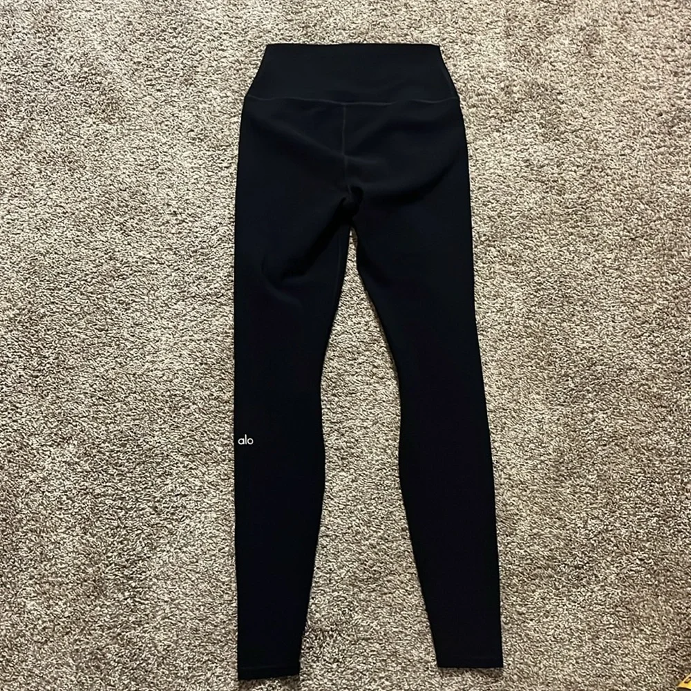 Alo Yoga‎ High Waisted Ripped Warrior Black Leggings Small